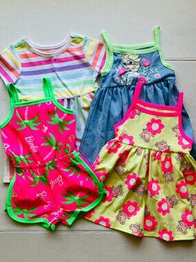 12 month Garanimals Short Sleeve Print & Character Dresses & Barbie Romper